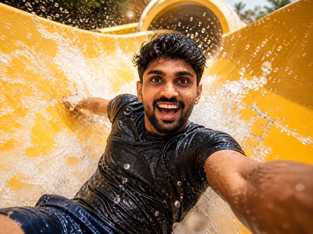 Water Slide Action Prompt