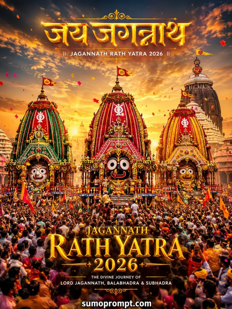 Best Jagannath Rath Yatra 2026 AI Poster Prompt