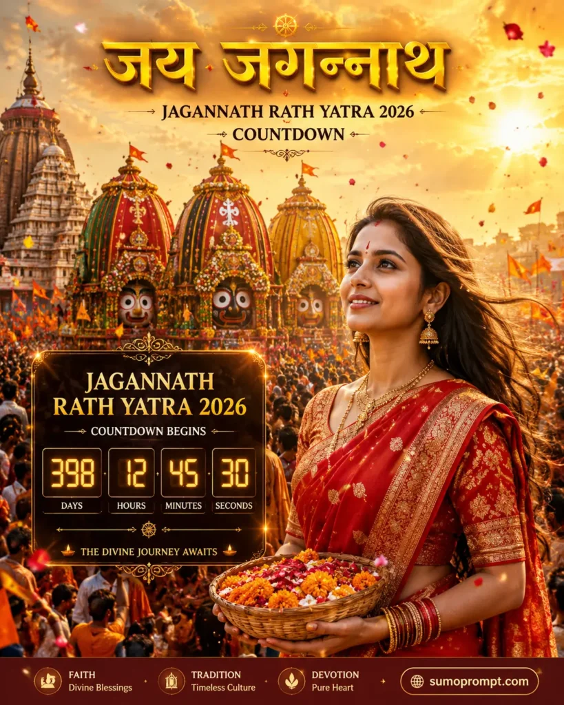 Jagannath Rath Yatra 2026 Countdown prompt ai photo