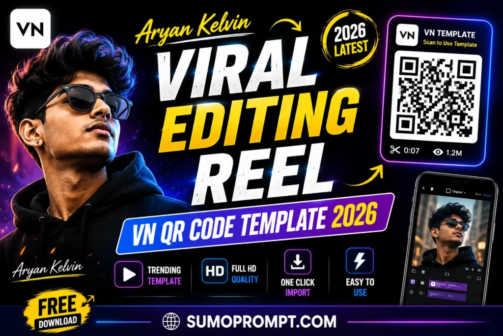 Aryan Kelvin Viral Editing Reel VN QR Code Template