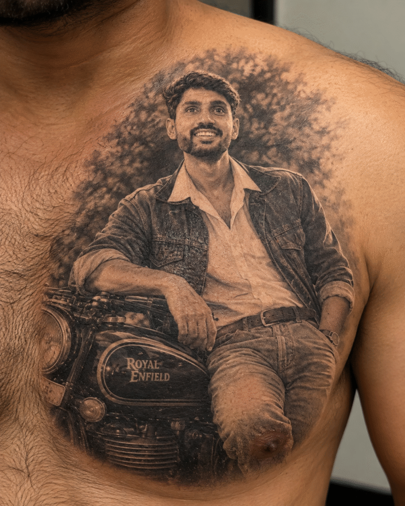 Father Tattoo On Chest