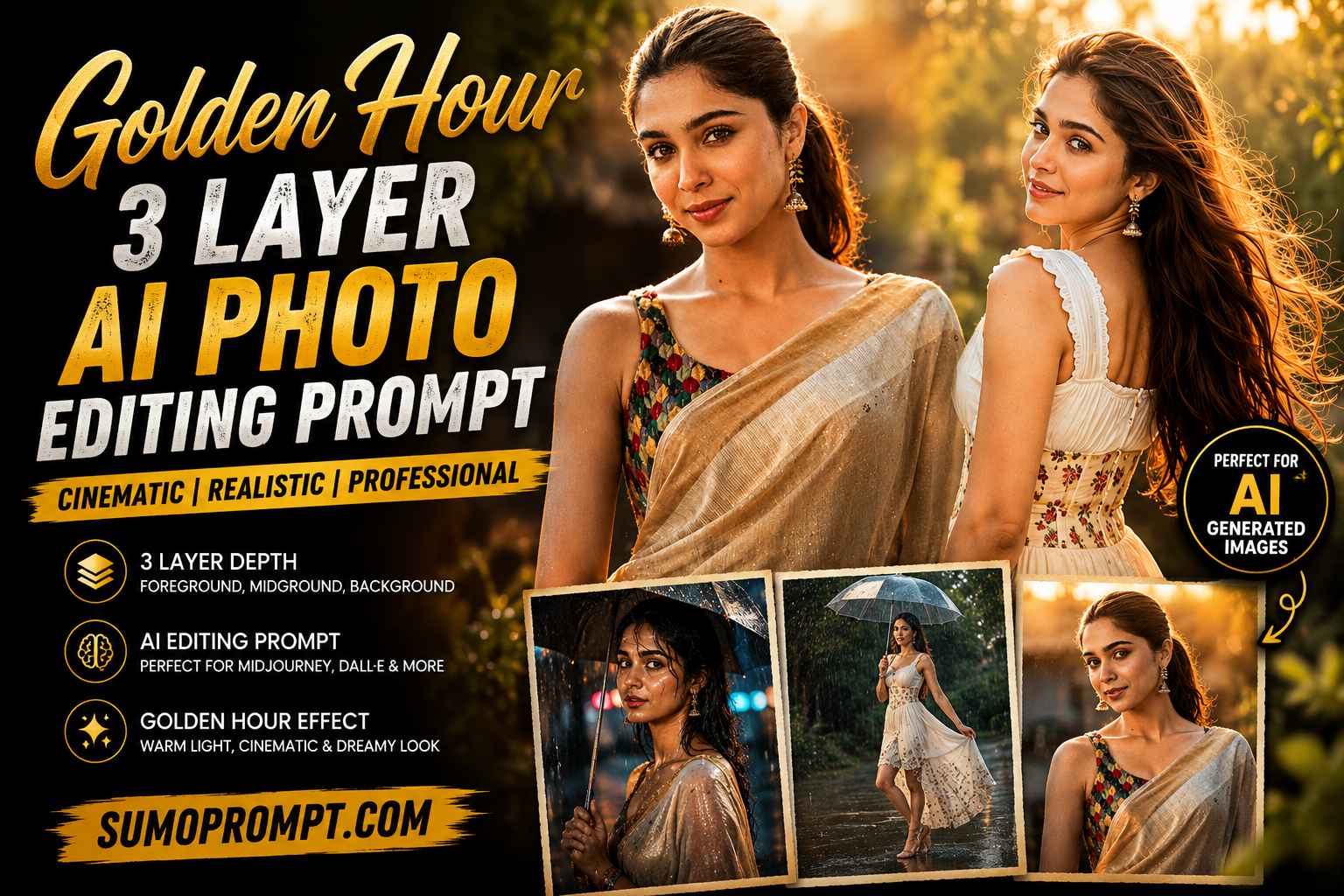 Golden Hour 3 Layer AI Photo Prompt