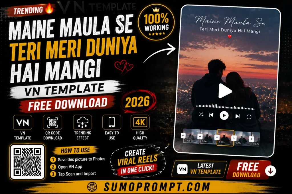 Maine Maula Se Teri Meri Duniya Hai Mangi VN Template