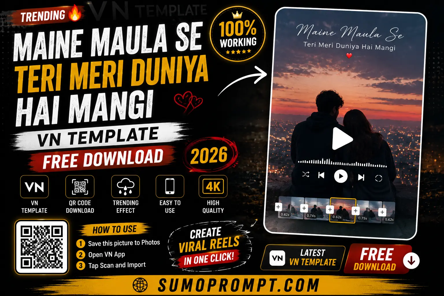 Maine Maula Se Teri Meri Duniya Hai Mangi VN Template
