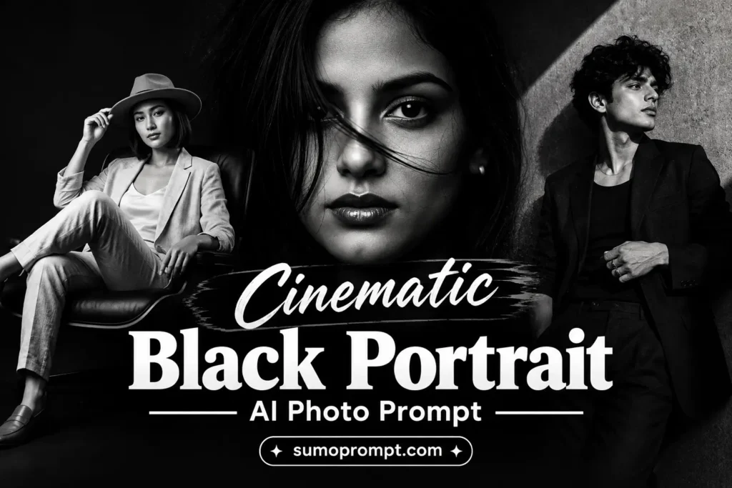 Cinematic Black Portrait AI Photo Prompt