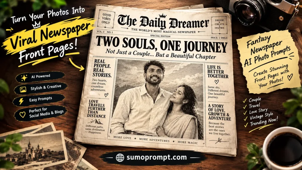 Fantasy Newspaper AI Photo Prompt