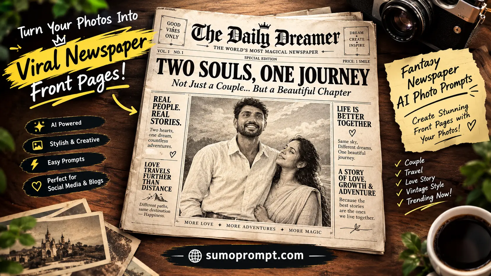 Fantasy Newspaper AI Photo Prompt
