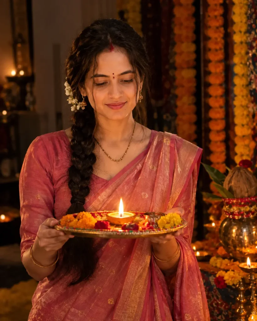 The Aarti and Diya Portrait