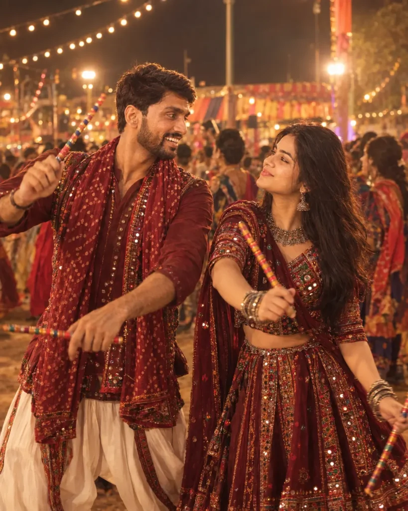 The Couple Dandiya Version