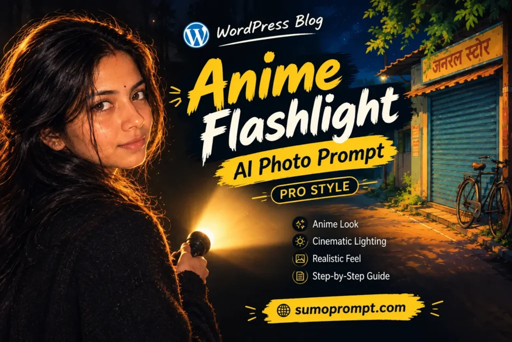 Anime Flashlight AI Photo Prompt 2026
