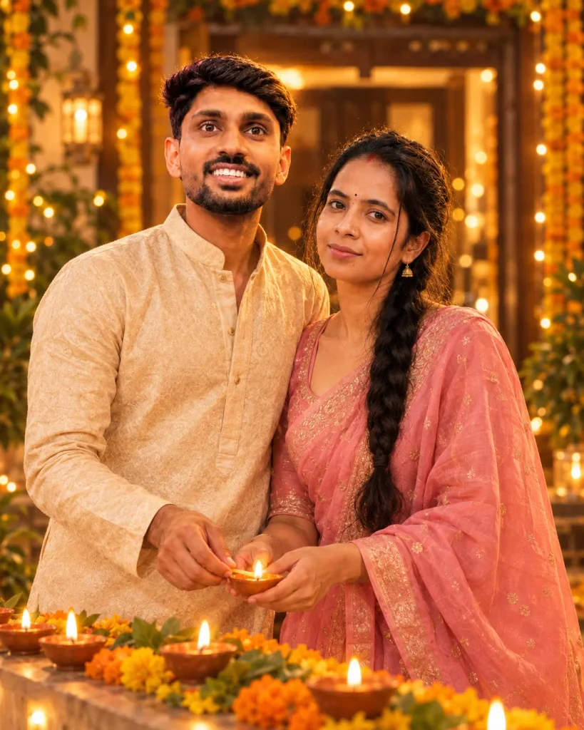 Diwali Couple Photo